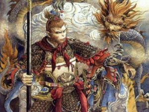 Sun Wukong and the dragon