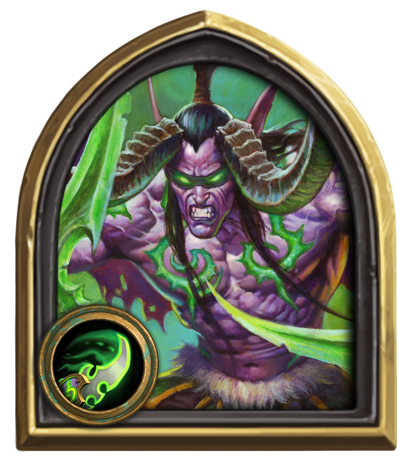 HS2020 HeroFrame Illidan with Class Icon