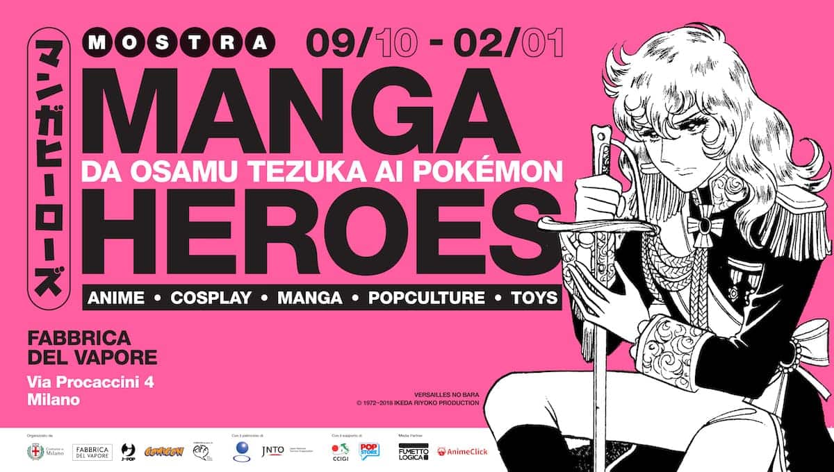 manga heroes mostra milano