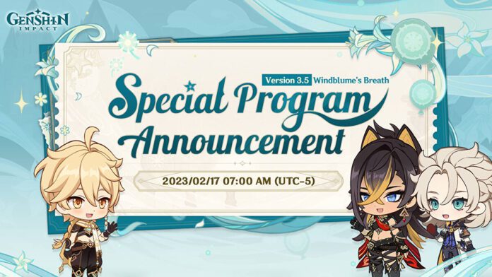 Evento update 3.5 genshin impact